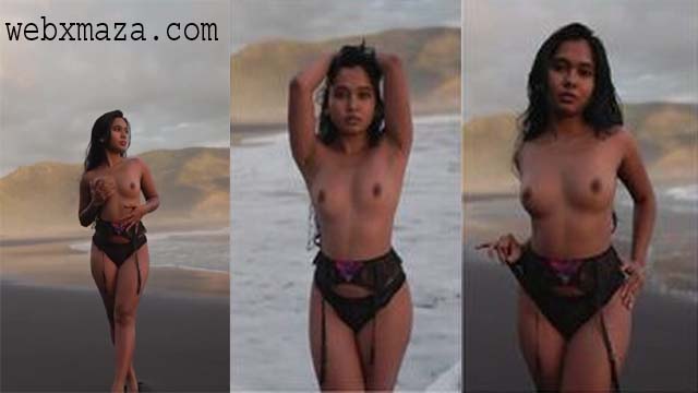 Indian Brown NRI Girl Giving Pose For Paid