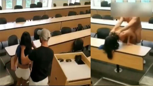 Security Cam Captures -A Professor Fucking A Student  University Classroom