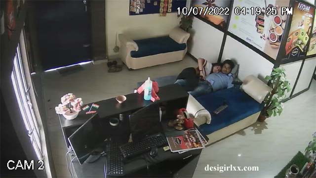 Manager in Office CCTV Cam 2 Recorded Beautiful Secretary Fucked
