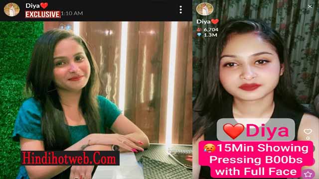 D!YA SHARMA Famous Insta Model Latest Most Surprising – Private Premium Showing Pressing B00bs with Full Face Don’t Miss