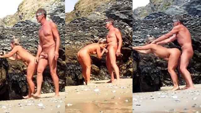 Old COUPLE Caught Fucking in Beach Watch Online