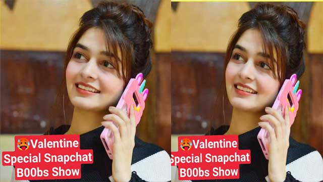 Famous Influencer Valentine Special Late Night Snapchat Live B00bs Pressed by her Boyfriend Video with Full Face Don’t Miss