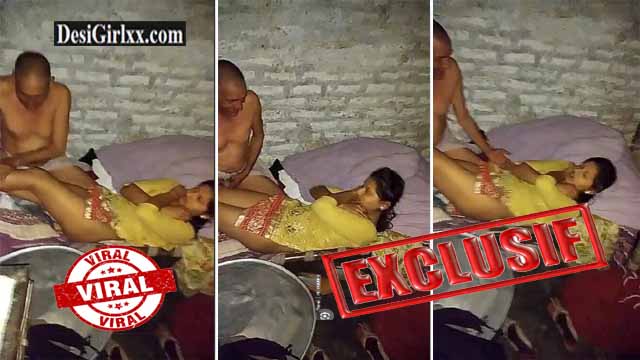 50 Year Old Man Enjoying with Young College Girl – She Busy By Phone Viral Video Watch Now