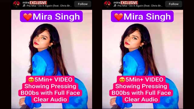 M!ra Singh Snapchat Latest Private Premium Showing her B00bs – Full Face Saying Promise Karo kisi ko nai dikhaoge Don’t Miss