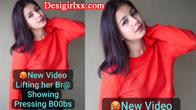 Luckyrajorr Most Demanded Viral Meme Girl – UNLOCKED Lifting her Bra – Showing Pressing B00bs with Full Face