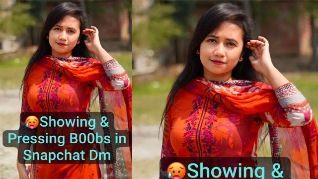 H0rny Desi Girl Latest Most Exclusive – Viral Stuff Showing Pressing B00bs in Snapchat – Dm with Full Face