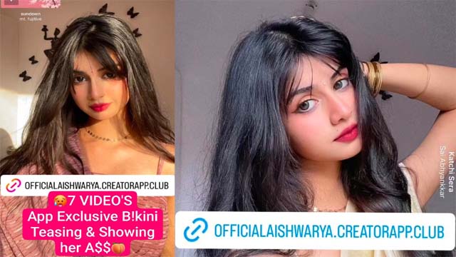 Famous Insta Influencer Aishwarya – Most Requested Latest Official App Exclusive – B!kini Teasing Showing her A$$