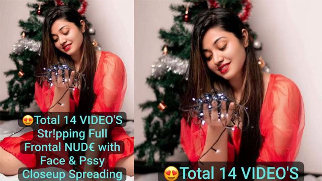 Extremely Beautiful Red Hot Girl Christmas Special Viral Str!pping Full Frontal NUD€ with Face & Pssy Closeup Spreading