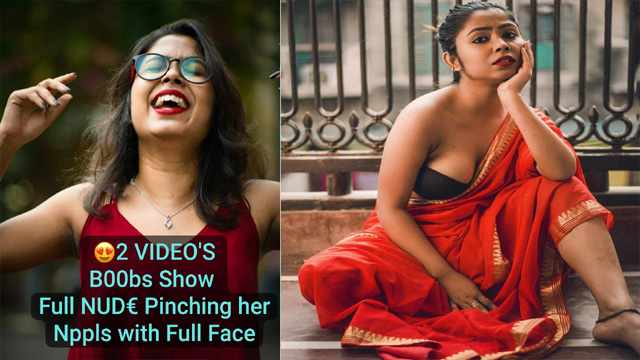 BH!NDESHITARA Aka CH!RASREE Most Demanded EXCLUSIVE B00bs Show Full NUD€ Pinching her Nppls with Full Face