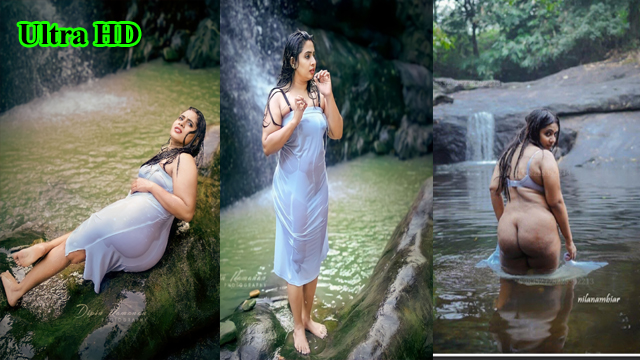 Nila Nambiar Bathing In River And Touching Teasing In Nature