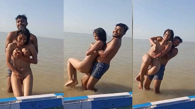 Cute Girlfriend Have Fun & Fucking with Boyfriends in River Exclusive