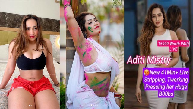 Aditi Mistry Most Demanded Private App Exclusive 15999 Worth New 41Min+ Live Stripping Twerking , Pressing her Huge Boobs