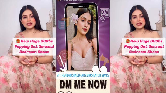 Nidhi Chaudhary Famous Insta Influencer & Astrologer Latest MyCreatorSpace Private App Exclusive Huge Boobs Popping Out Most Sensual Bedroom Shoot