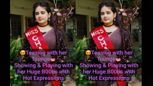 Extremely Beautiful Miss Charming Latest Most Exclusive Viral VIDEO Showing & Playing with her Boobs with Hot Expressions