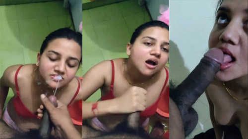 Extremely Beautiful Indian Wife Sucking Husband Dick Everyday & Talking Cum in Mouth
