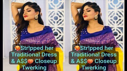 Famous Actress & Model Gurpreet Kaur Most Demanded Exclusive Paid Premium her Traditional Dress & A$$ Closeup Twerking