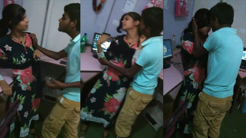 Boy Getting Naughty with Girlfriend in Coaching Classes in Front of Friends