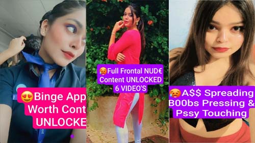 Beautiful Air Hostess & Famous Insta Latest Private Binge App Exclusive NUD€ B00bs Pressing Pssy Touching & A$$