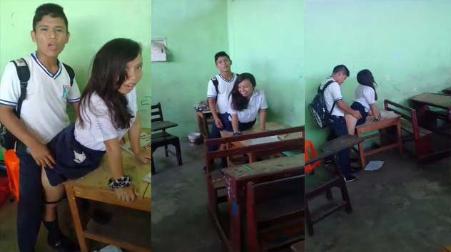 Cute School Girl Fucking Her BF In Class Room Viral Video This Video Record By Other Friend