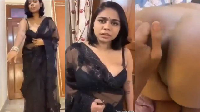 Horny Desi Hot Housewife Black Saree Sex And Best Fucking Video In Online Watch