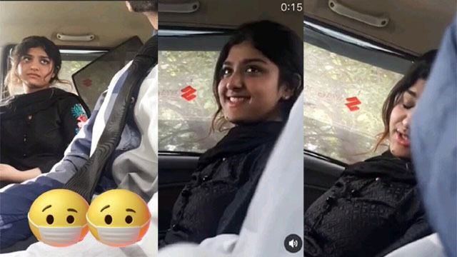 Pakistani Cute Couple In the Car Romance Viral Video In Insta Watch Now