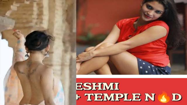 RESHMI NAIR NEW NUDE ON Saree Cloth Out VIDEO TEMPLE FUN Watch Now