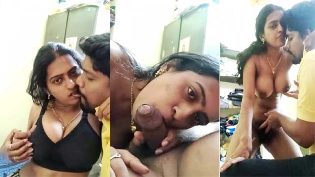 Tamil Wife Sucking Husband Dick Pussy Fingered by Husband & Hairy Pussy Painful Fucking