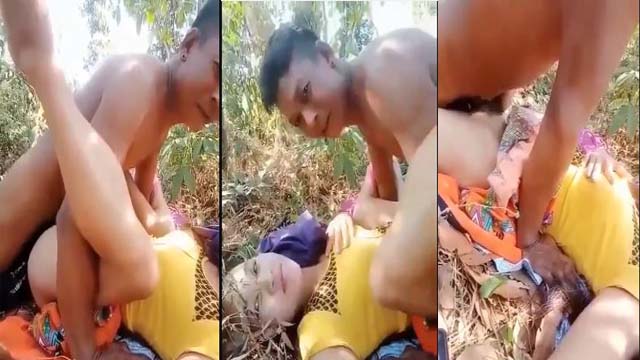 Beautiful Couple Fucking Hard In jungle Hot in the Outdoor Sex