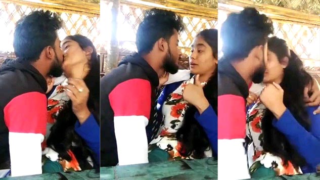 Cute Girl Enjoying with BF in Public Restaurant Kissing Pussy Rubbing
