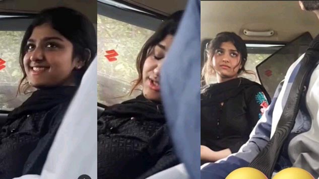 Extremely Beautiful Paki Girl Enjoying with BF in Car Hindi Talking