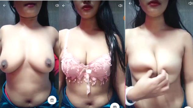 Nisha showing her boobs, asshole and fingering her pussy on tango live