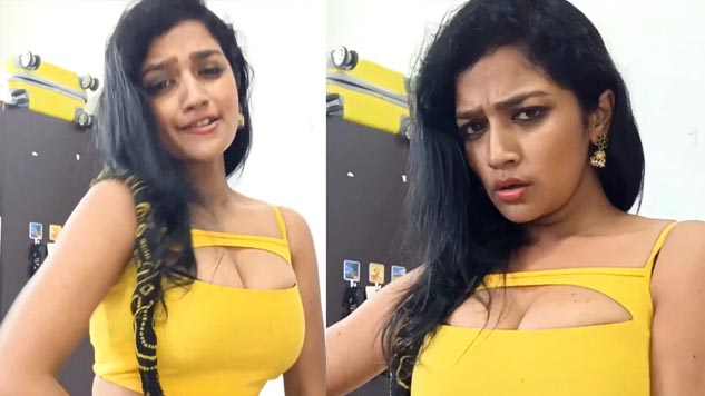 Actress Lavanya Manickam huge boobs popout erotic dance